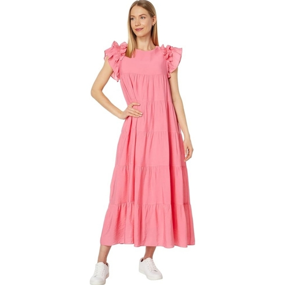English Factory Preppy Tiered Ruffle Maxi Dress - Picture 4 of 11